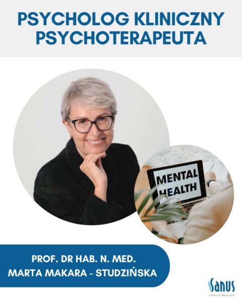 Psycholog Kliniczny / Psychoterapeuta – prof. dr hab. n. med. Marta Makara-Studzińska